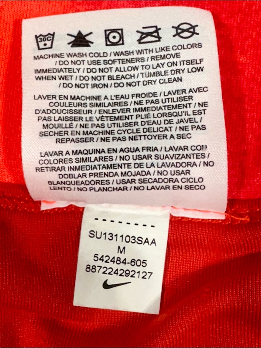 Nike Dri-FIT Women’s Athletic Tennis Golf Skort Bright Coral Orange Size Medium - Picture 6 of 12